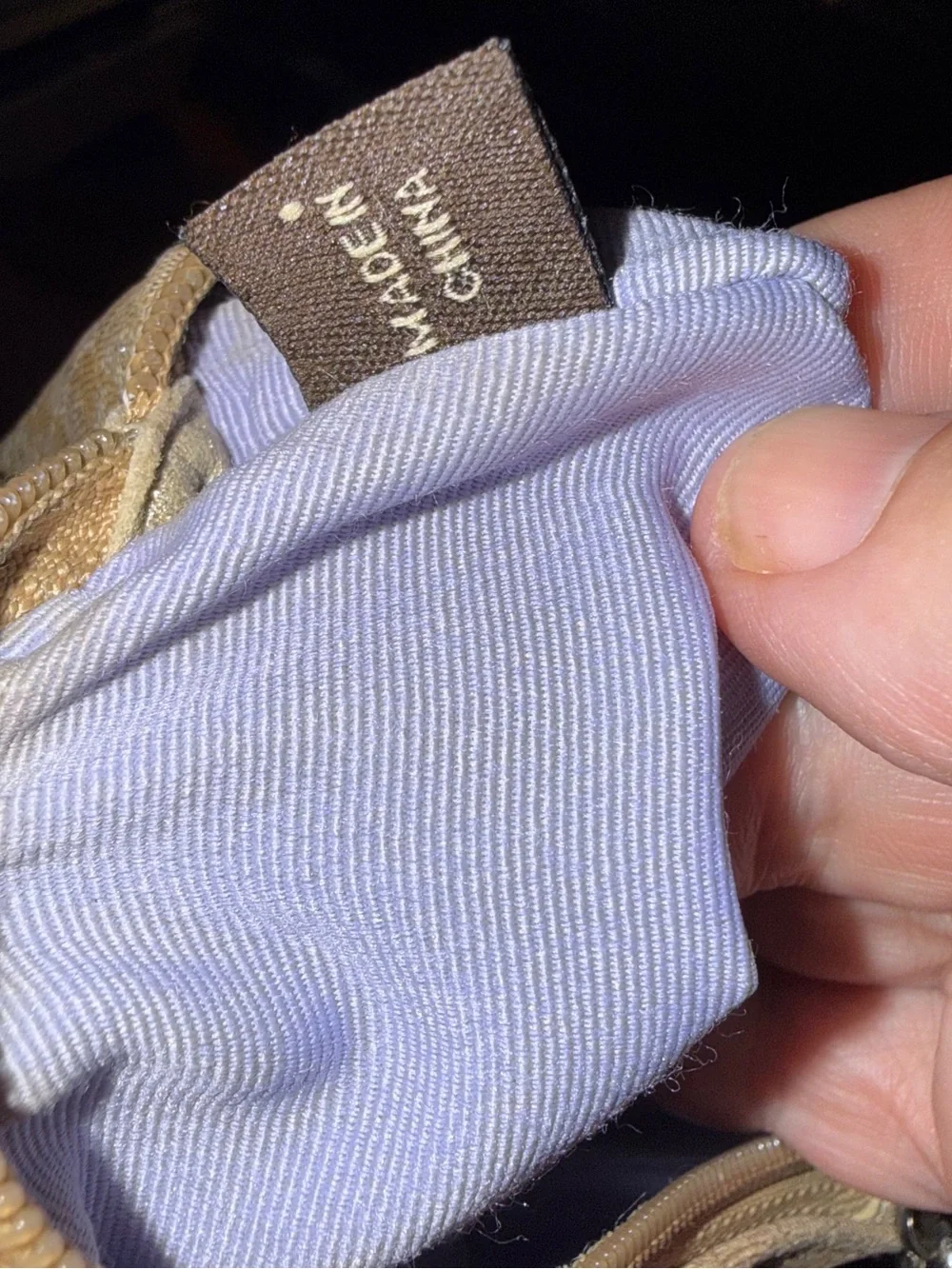 Coach Gold Signature Jacquard Wristlet